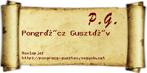 Pongrácz Gusztáv névjegykártya
